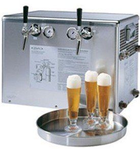Bierdurchlaufkühler - Auftischgerät - zwei Hahn